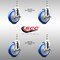 Service Caster 5 Inch 316SS Blue Polyurethane Swivel 12mm Threaded Stem Caster Set Brake SS316TS20S514-PPUB-BLUE-TLB-M1215-4 - alternate 4